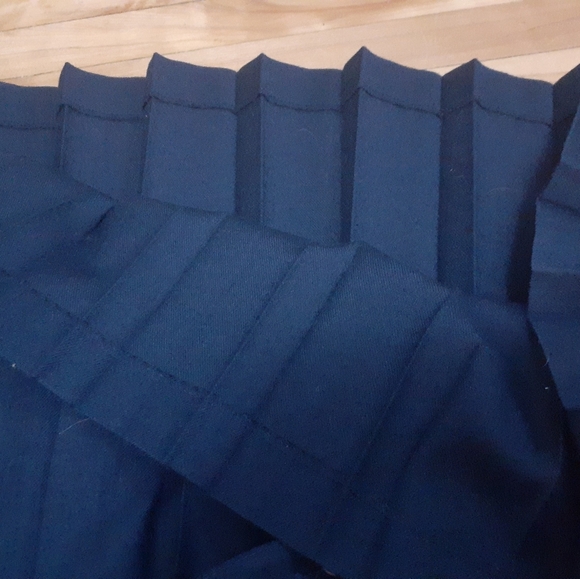 Vintage Westchester Sport Pure Virgin Wool Pleated Marine Skirt - Picture 3 of 4